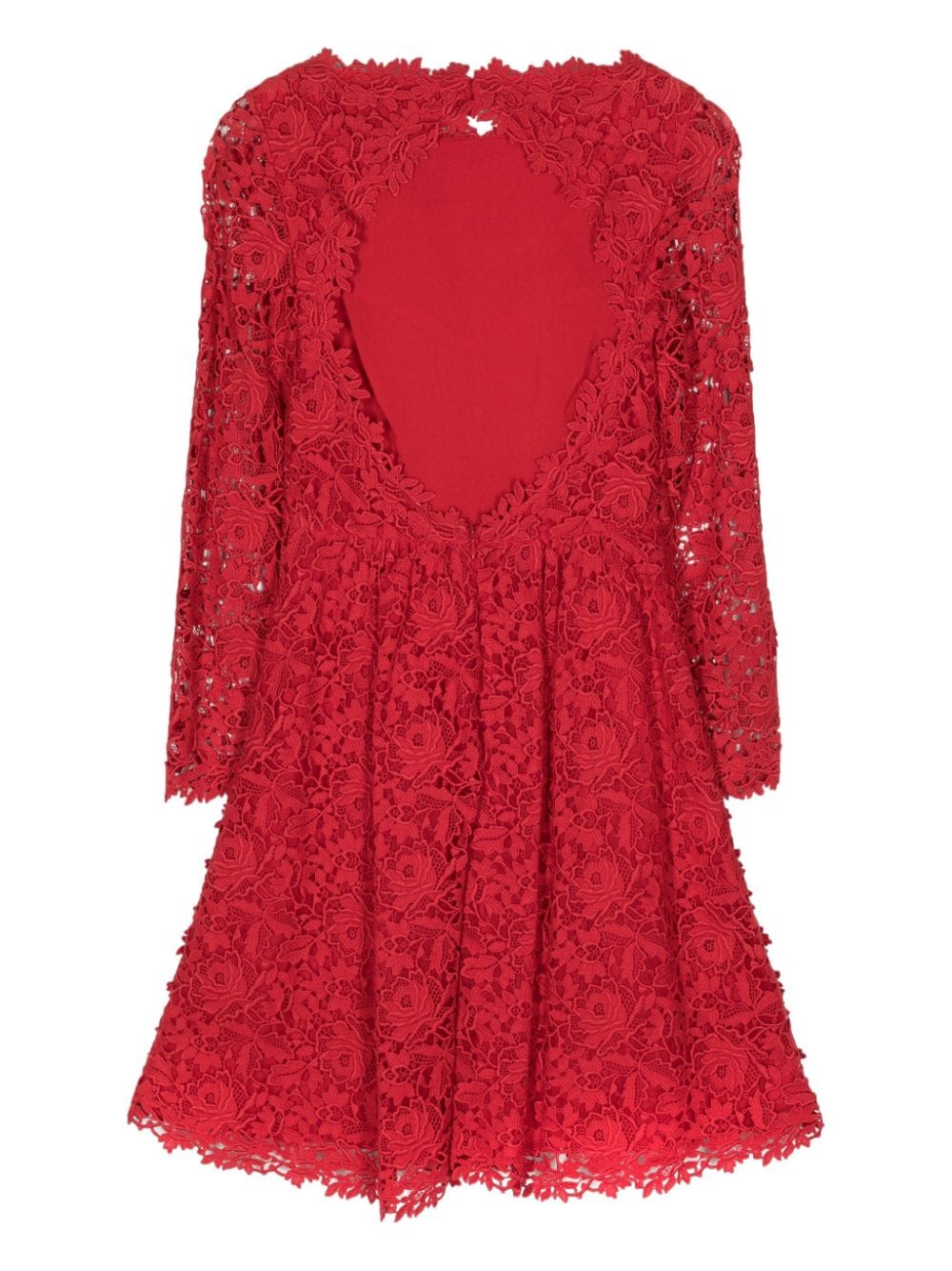 Valentino Garavani Pre-Owned 2010 floral-lace cotton minidress - Rood