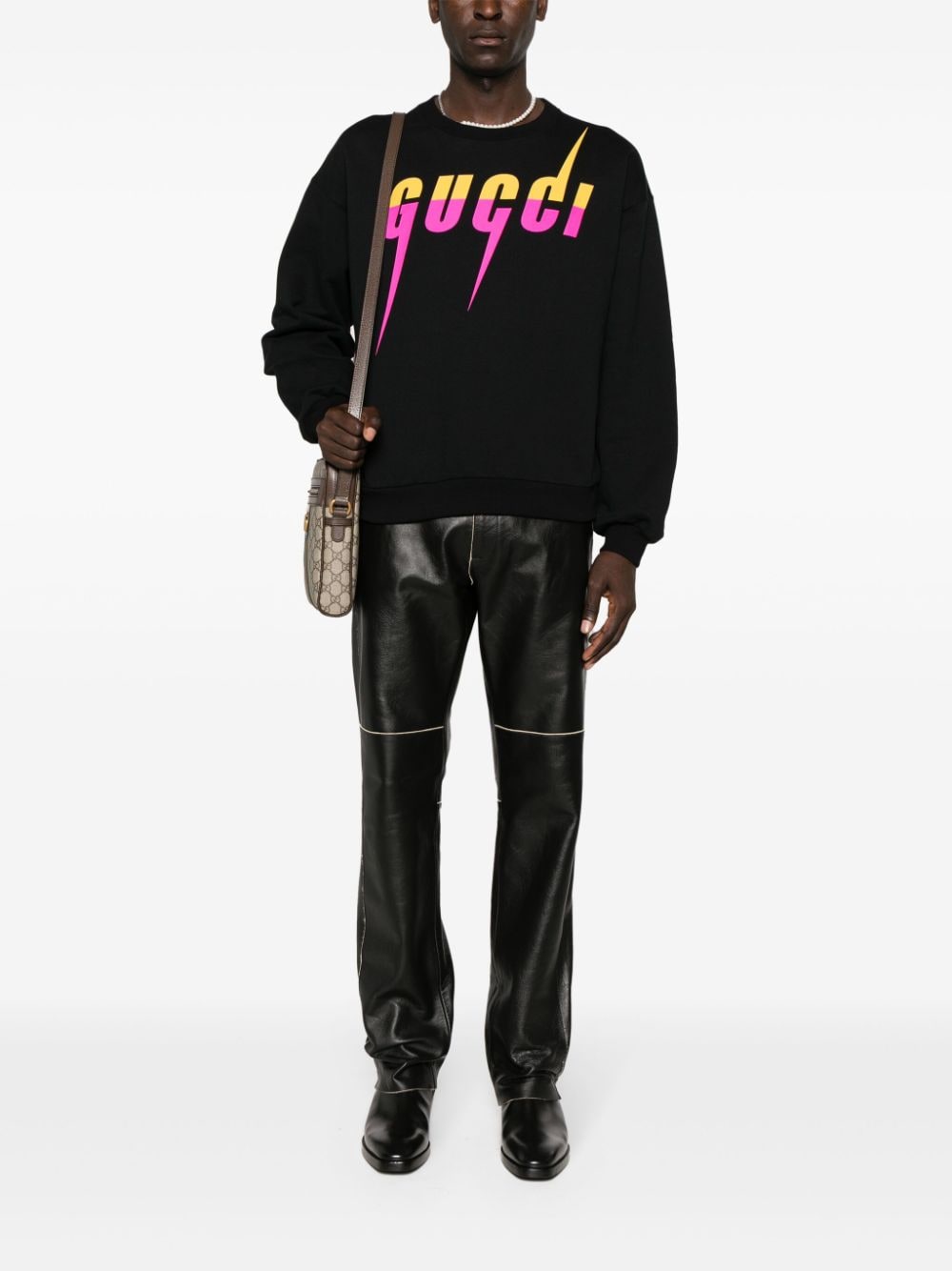 Gucci Sweater met logoprint - Zwart