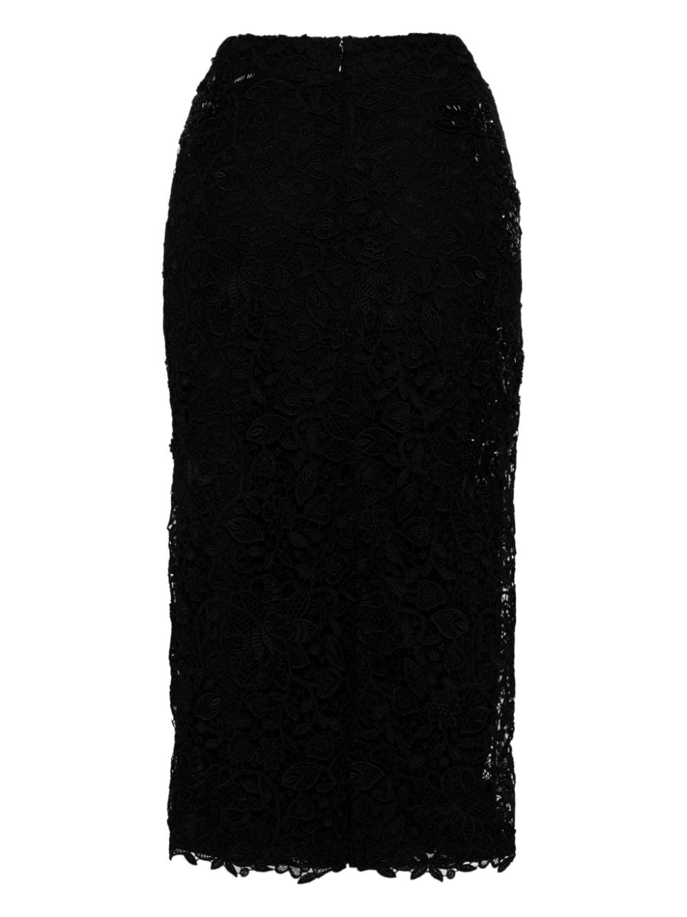 Carolina Herrera lace-detailing pencil skirt - Zwart