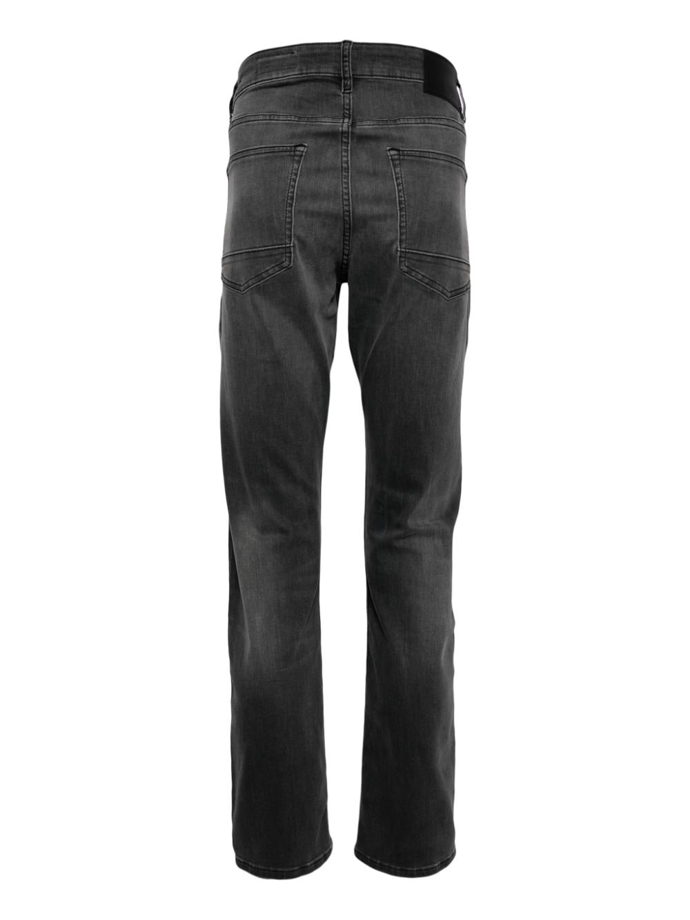 BOSS straight-leg cotton-blend jeans - Grijs