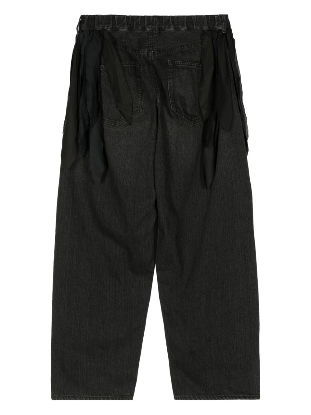 Undercover low-rise wide-leg jeans - Zwart