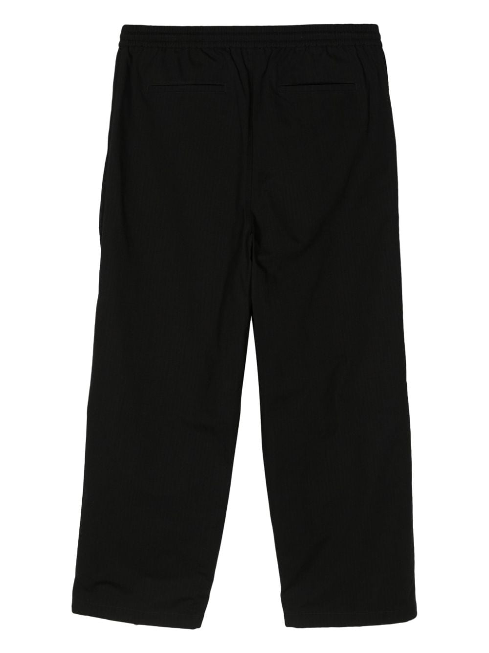Juun.J drawstring-waist zipped trousers - Zwart
