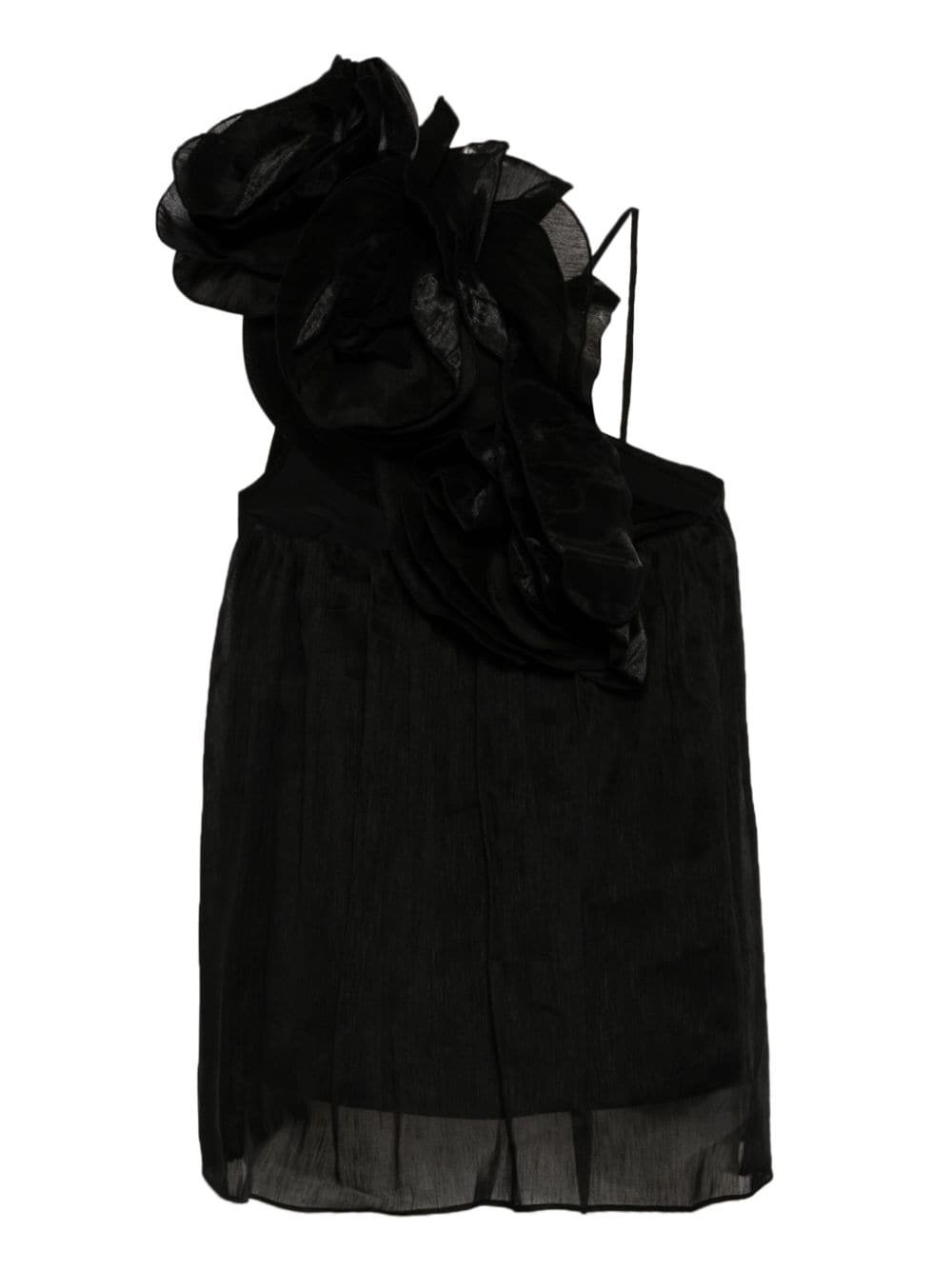 Aje flower-detailing dress - Zwart
