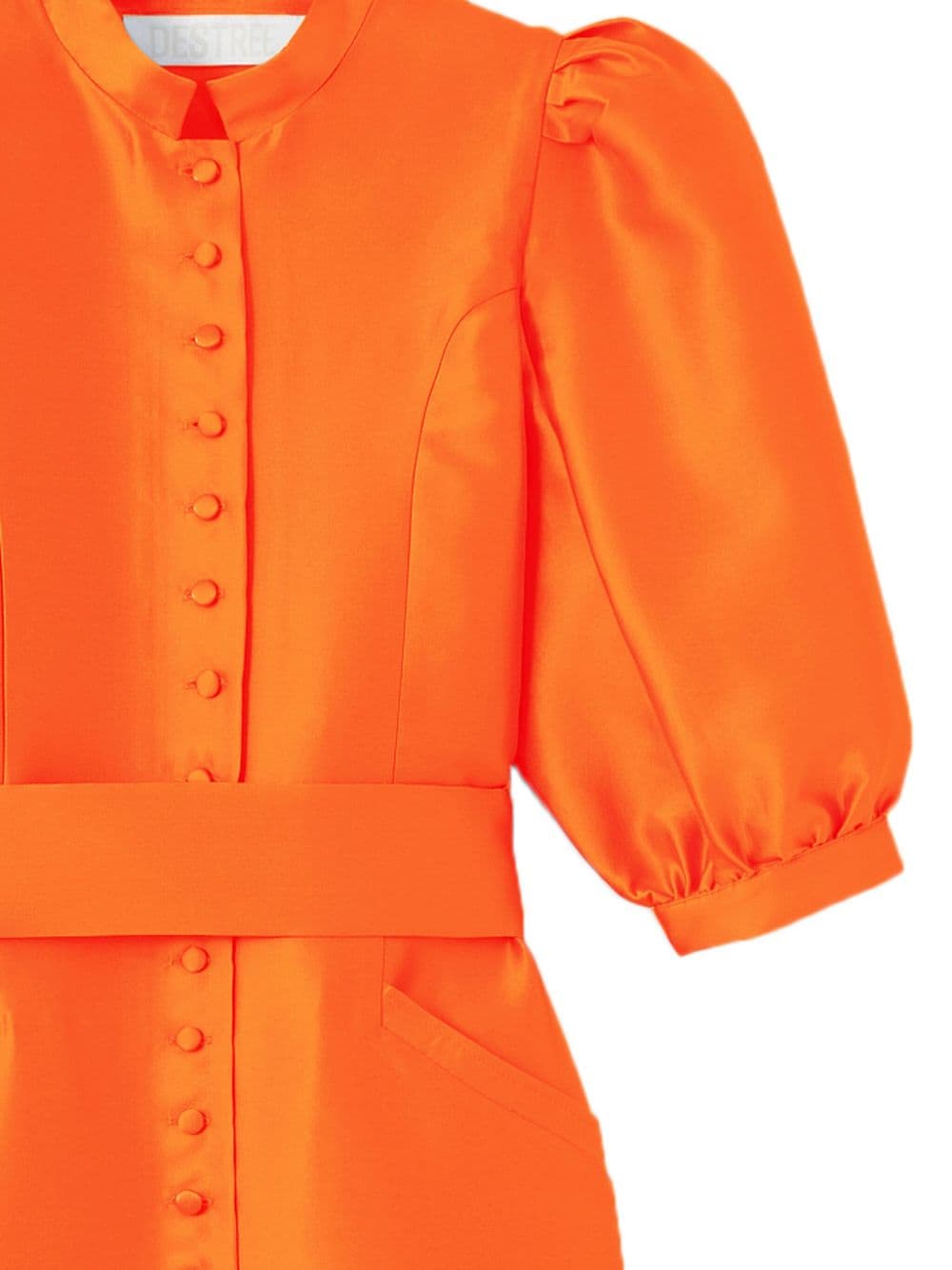 DESTREE Amoako jurk met satijnen afwerking - Oranje