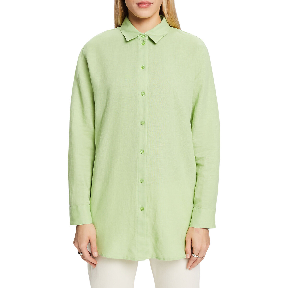 Esprit Blusenshirt blouse co/li sl, LIGHT GREEN