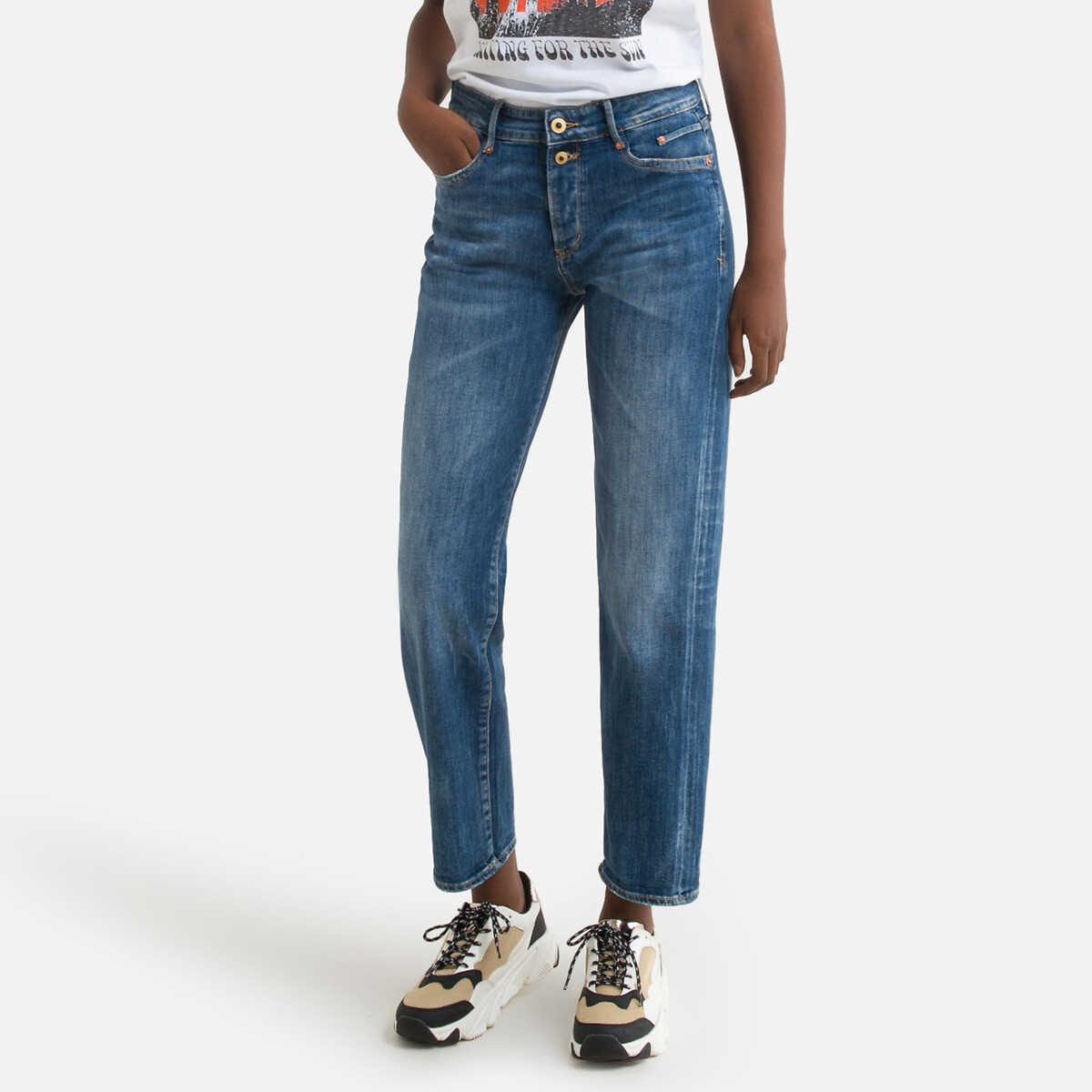 LE TEMPS DES CERISES Rechte jeans, hoge taille