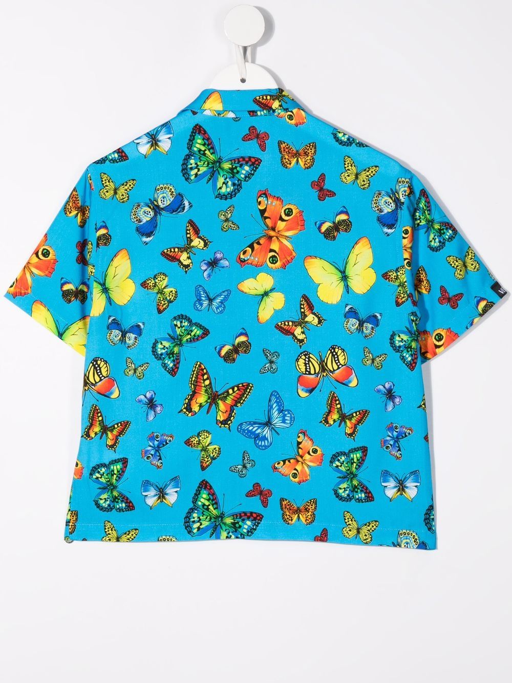 Versace Kids Shirt met vlinderprint - Blauw