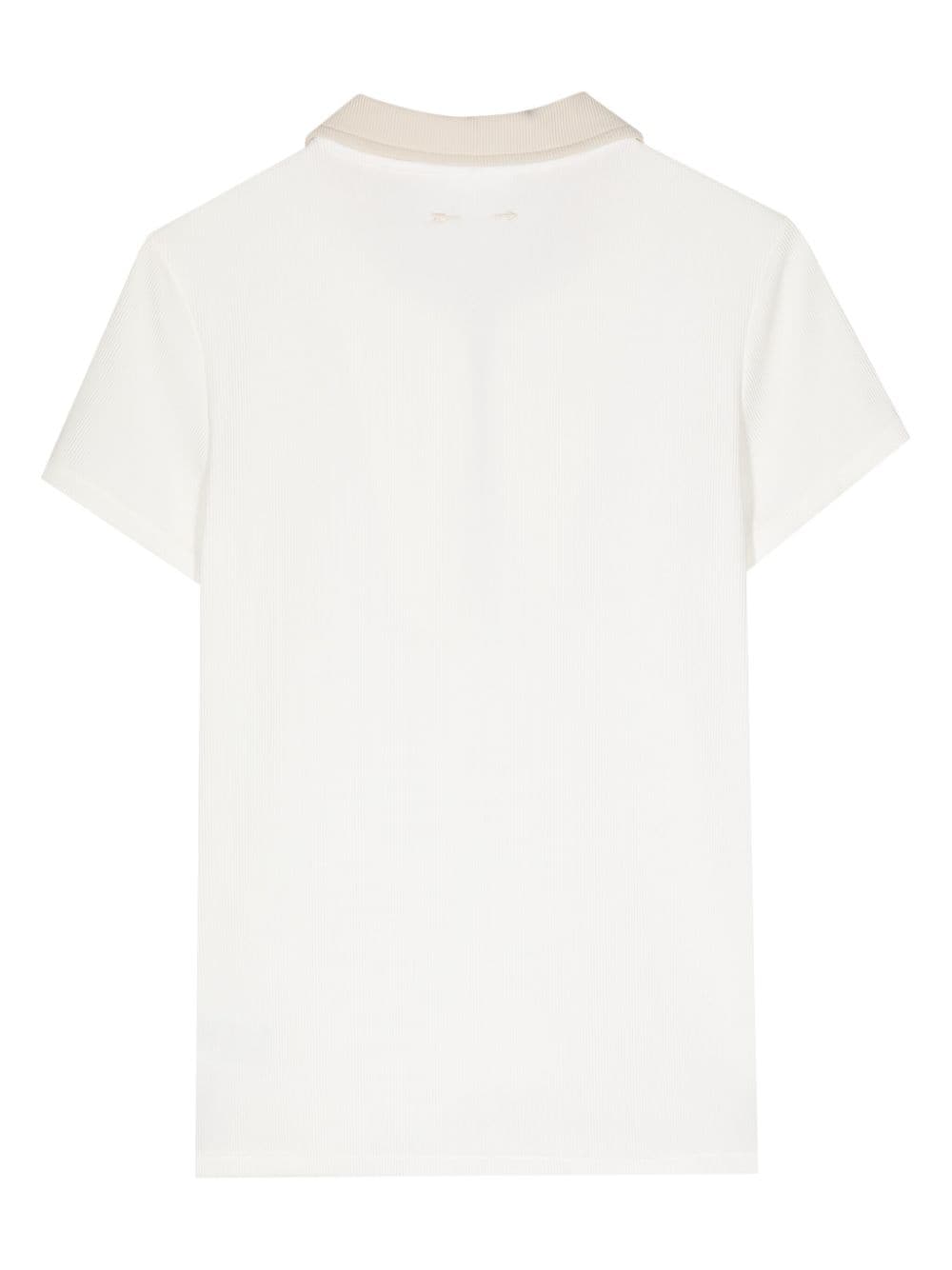 The Upside Poloshirt met contrasterende kraag - Wit