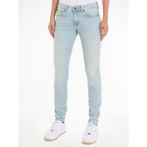 Tommy Jeans Slim-fit-Jeans Skinny Jeans Marken Low Waist Mittlere Leibhöhe mit Faded-Out Effekten