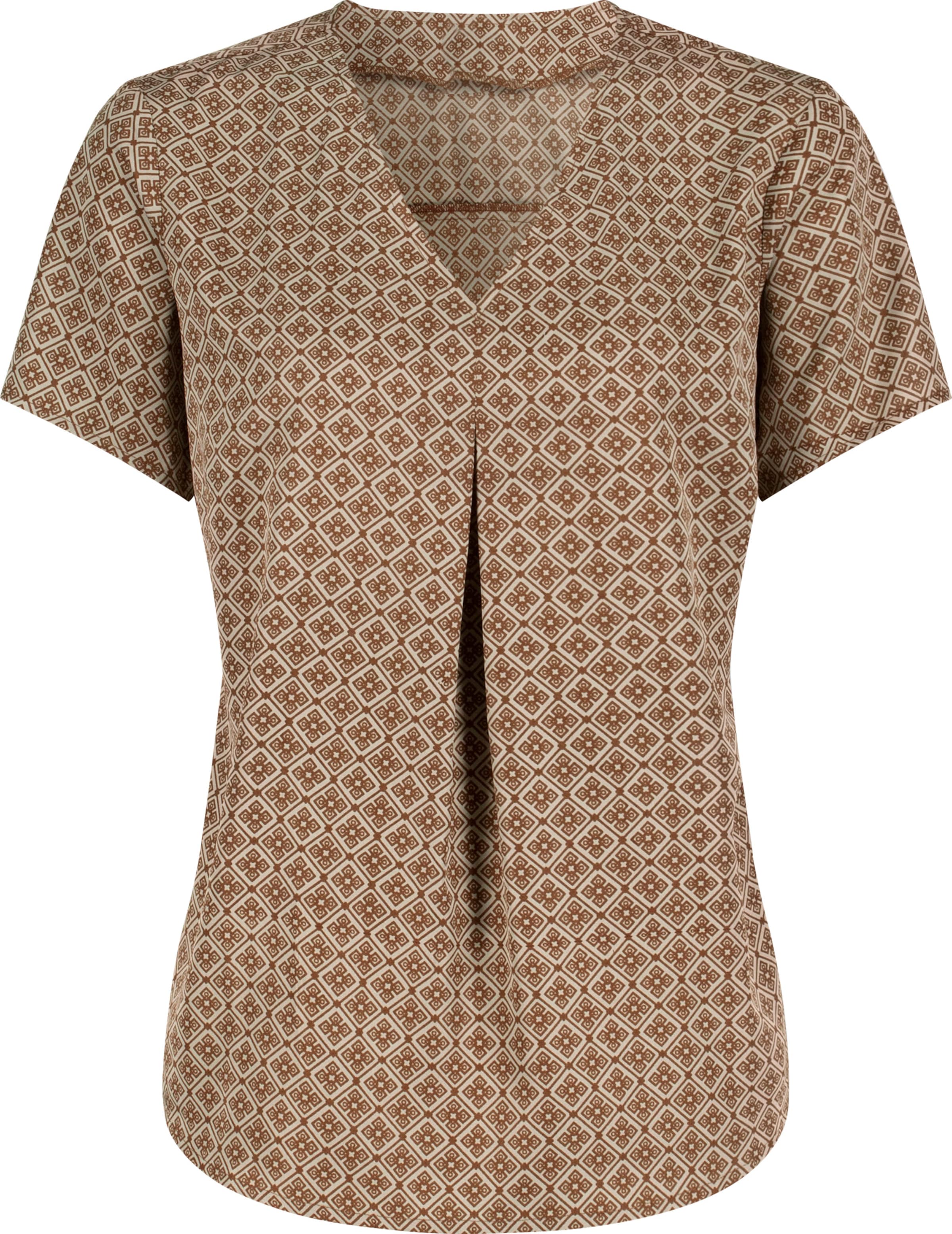 Your Look... for less! Dames Comfortabele blouse zand/bruin geprint Maat
