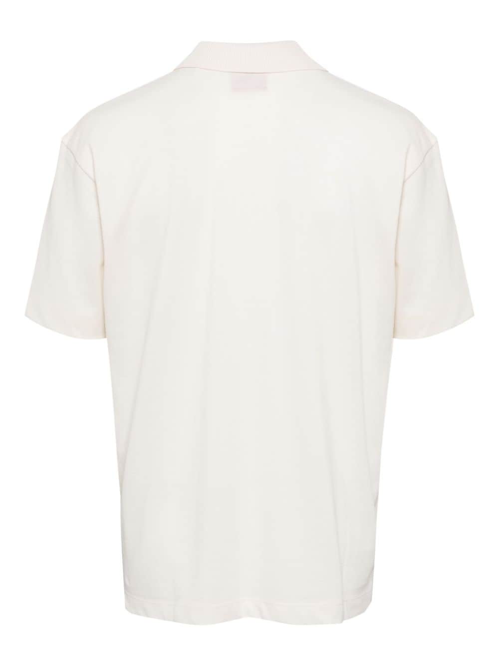 HUGO logo-print cotton polo shirt - Wit