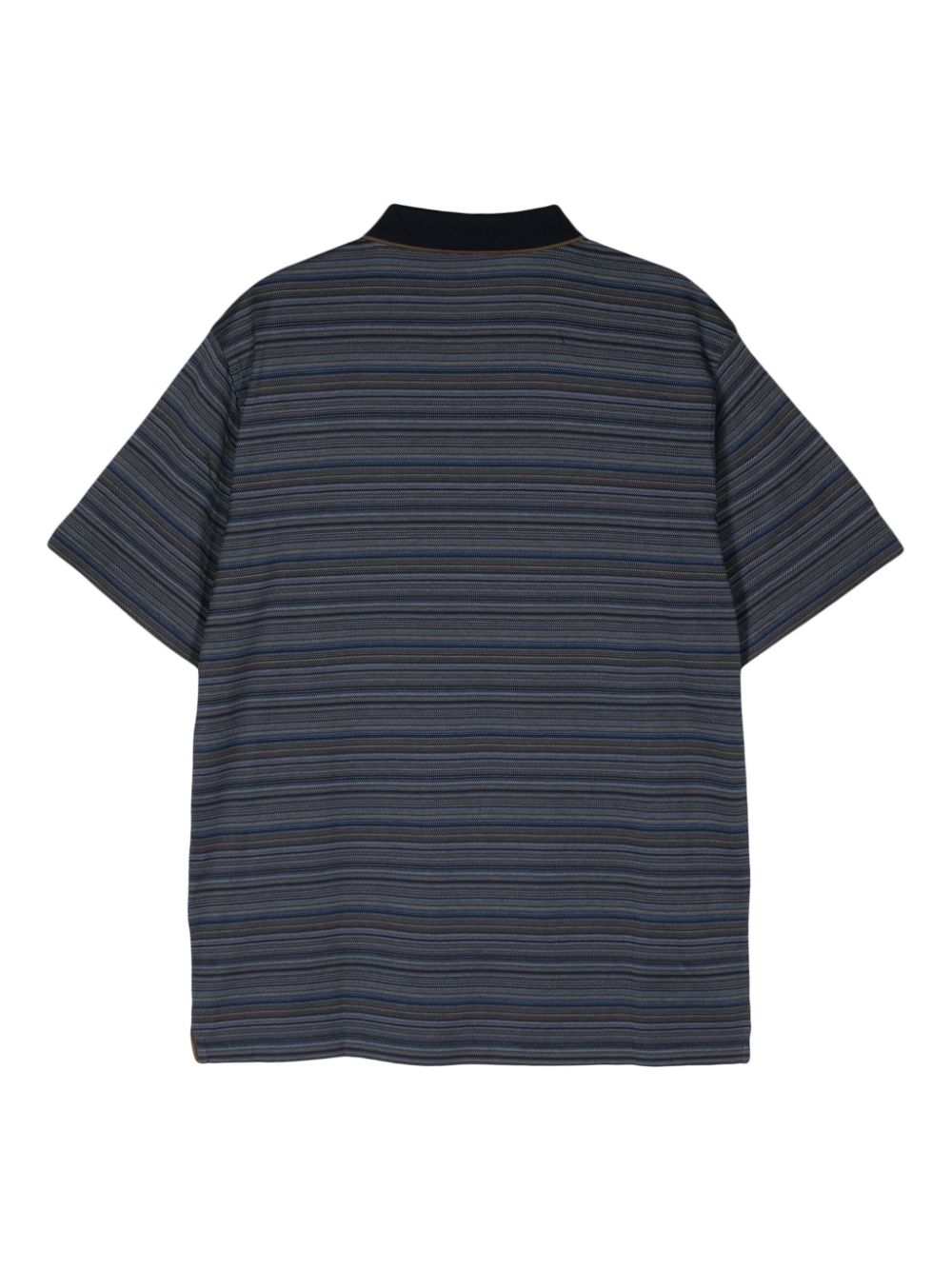 Corneliani striped cotton polo shirt - Blauw