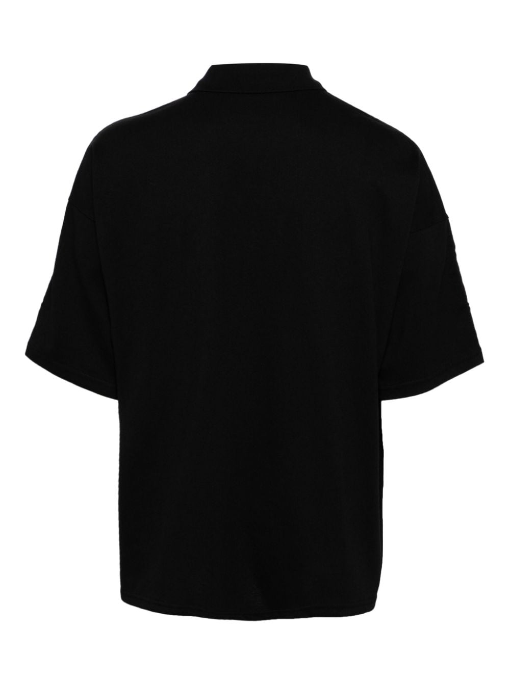 FIVE CM text-print cotton polo shirt - Zwart