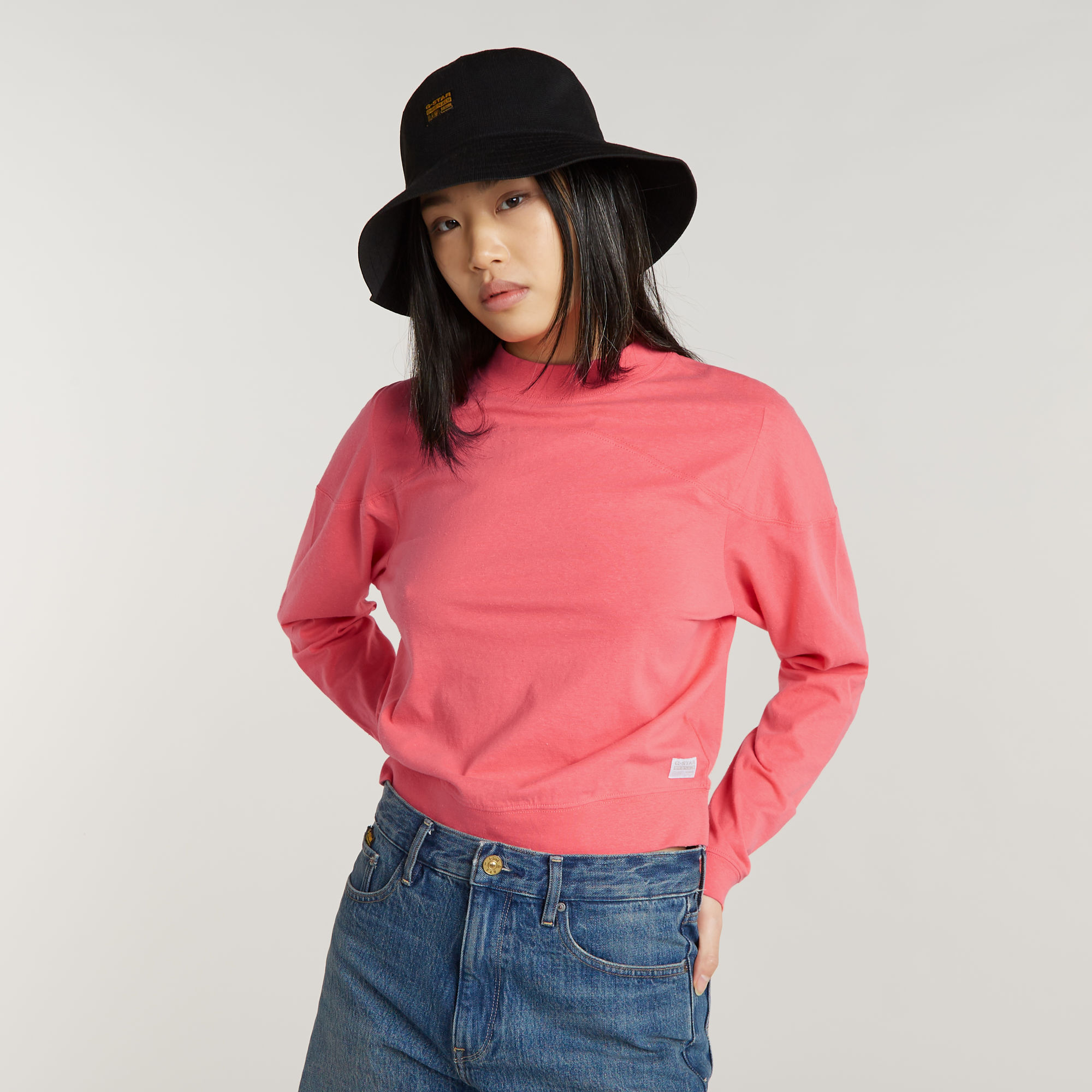 G-Star RAW Constructed Loose Col Top - Roze - Dames