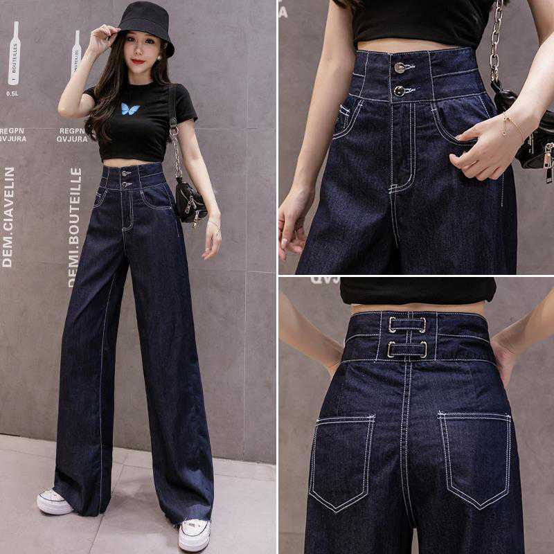 Perfect Y New Style Spring And Autumn Vintage High Waist Loose Wide Leg Mops