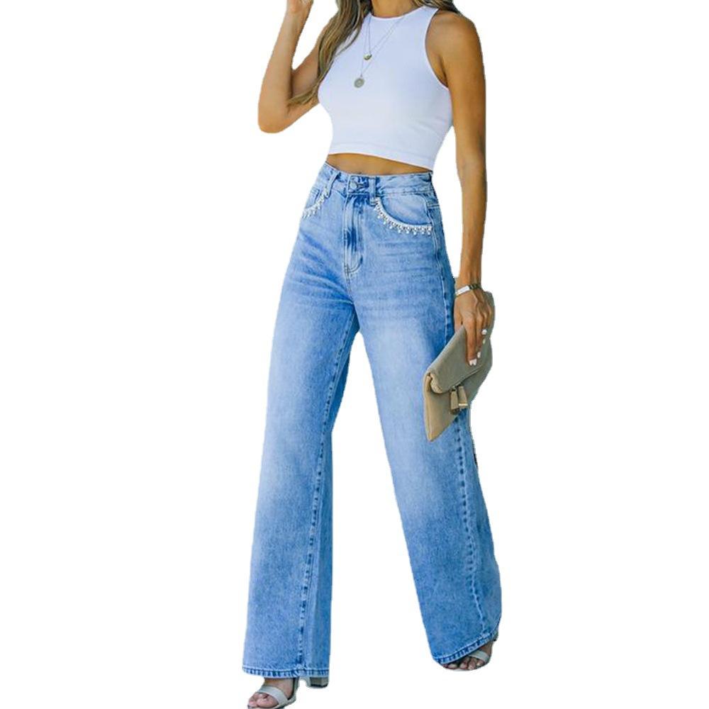 Omena Stylish Casual Loose Washed Women's Jeans