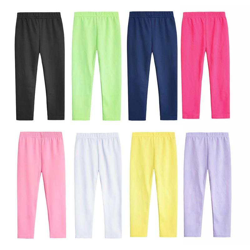 Sunshine kids clothing 1-11 Years Girls Boys Pants Soft and Comfortable Solid Color Leggings