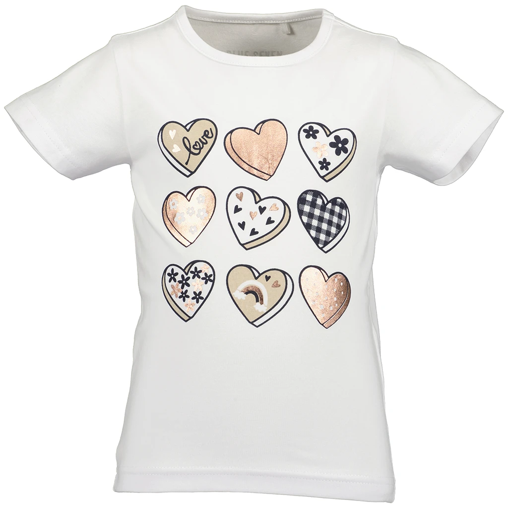 Blue Seven-collectie T-shirt Hearts (white orig)