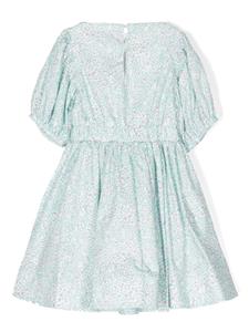 Fendi Kids Katoenen jurk met abstracte print - Blauw