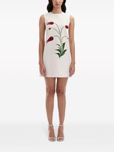 Oscar de la Renta tulip-print mini dress - Wit