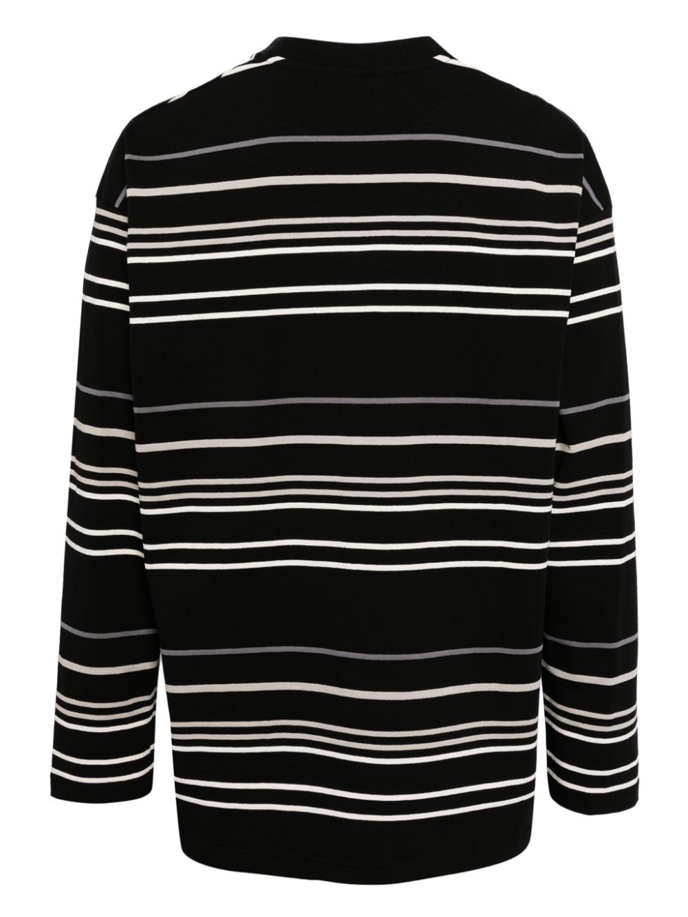 Comme des Garçons Homme stripe-print fine-knit sweater - Zwart