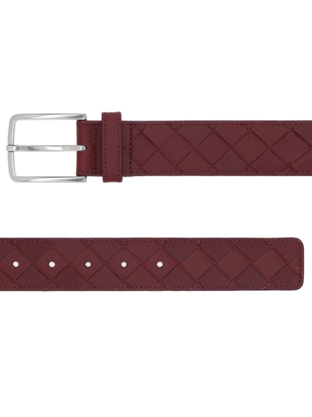 Bottega Veneta Intrecciato leather belt - Rood