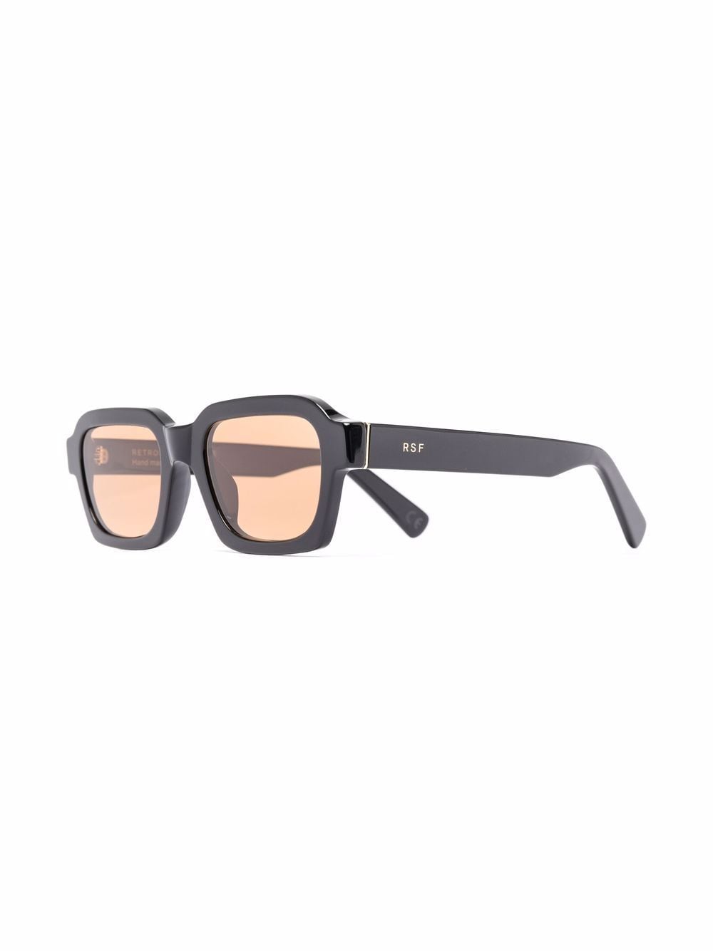 Retrosuperfuture Caro zonnebril met rechthoekig montuur - Zwart