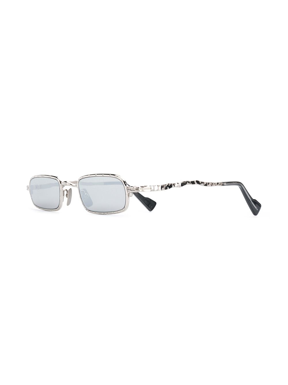 Kuboraum zonnebril met rechthoekig montuur - Zilver