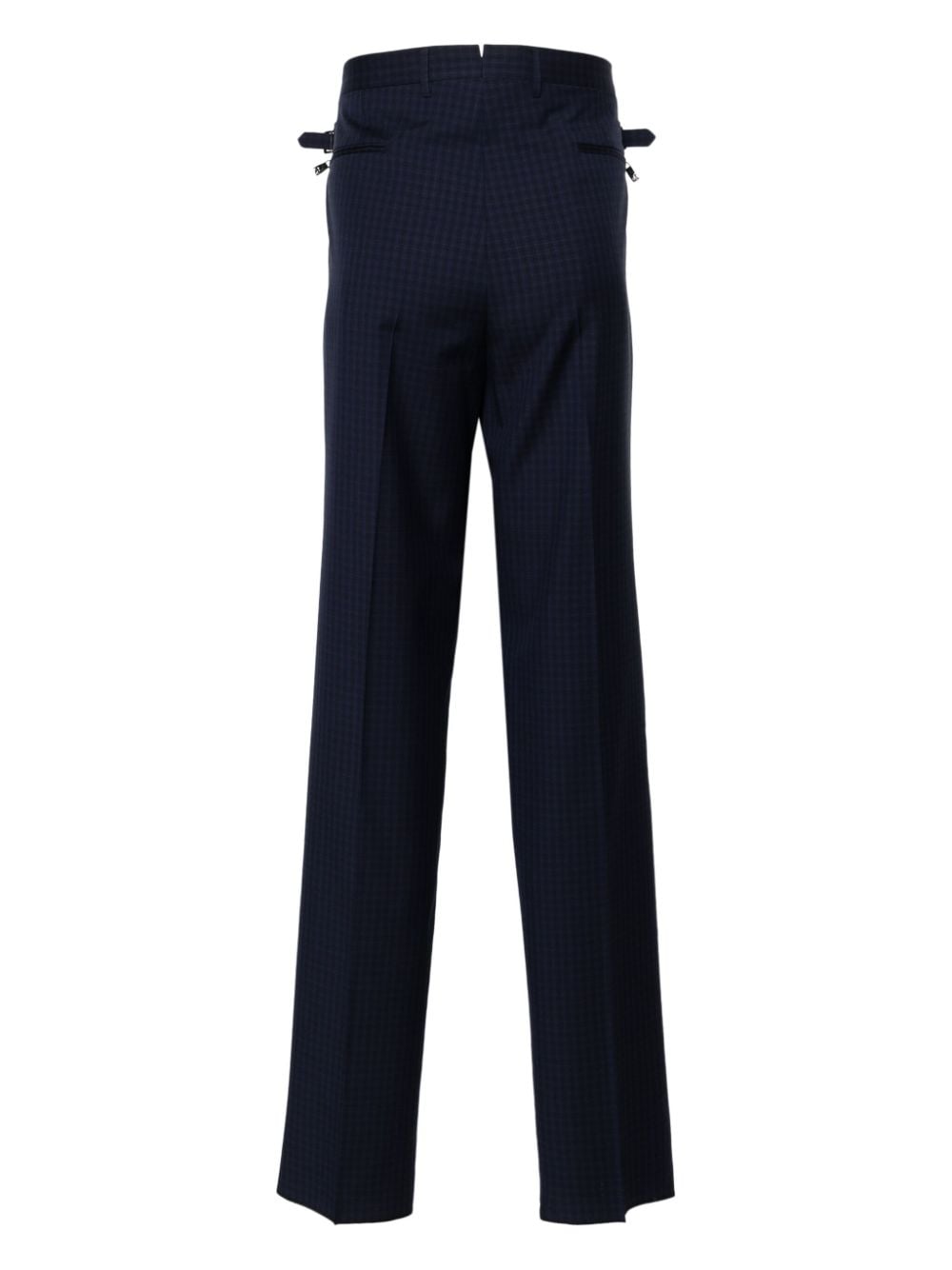 Corneliani mid-rise tailored wool trousers - Blauw