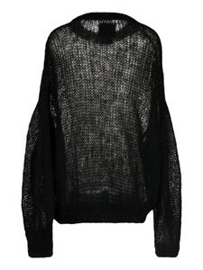 Fumito Ganryu Semi-doorzichtige trui - Zwart