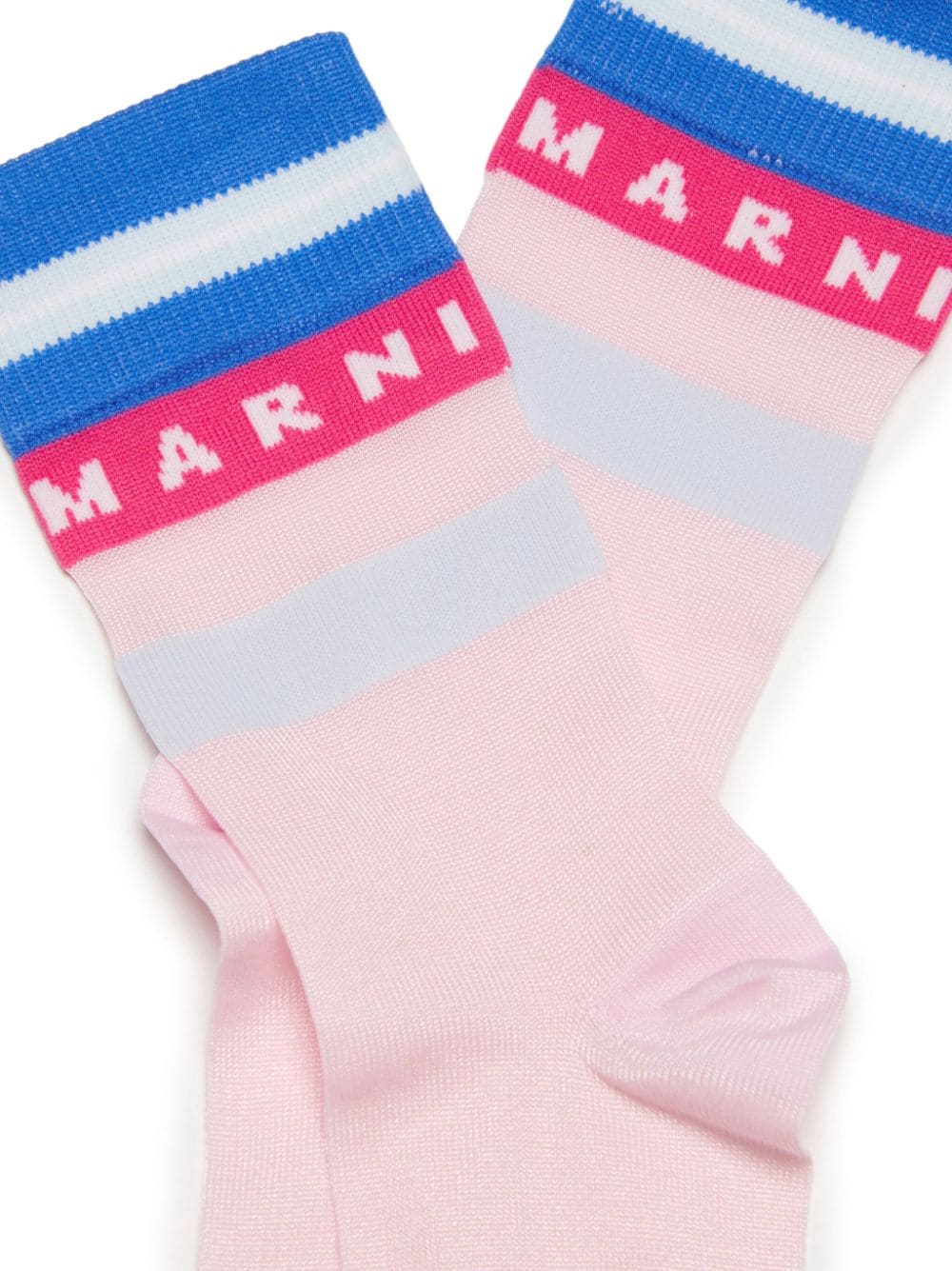 Marni Kids Gestreepte sokken - Roze