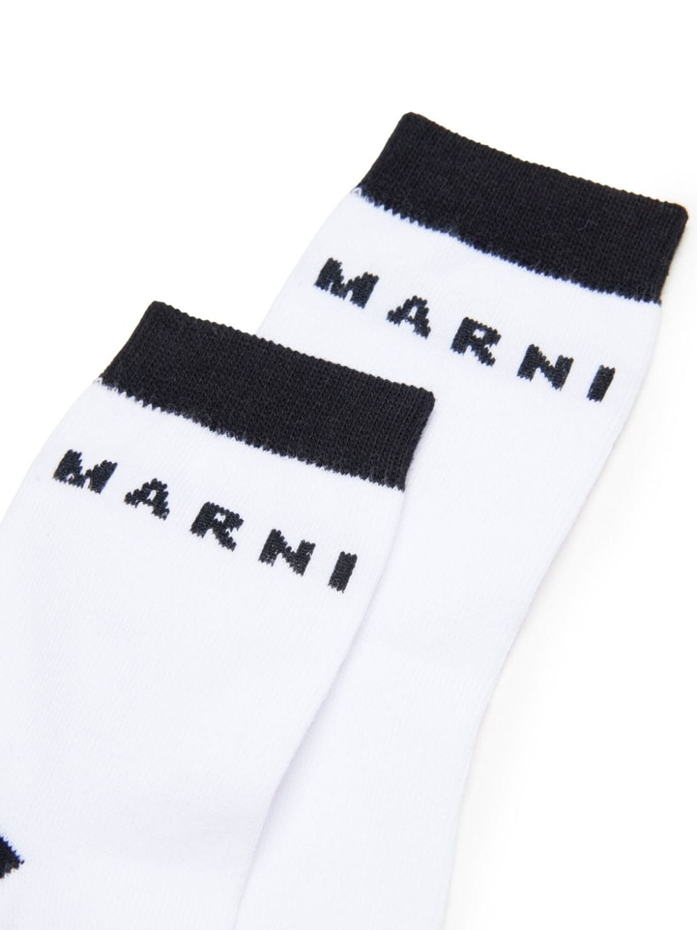 Marni Kids Sokken met logo-jacquard - Wit