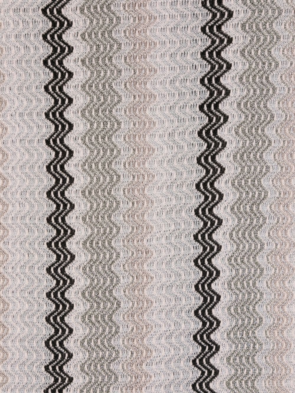 Missoni metallic zigzag fringed poncho - Grijs