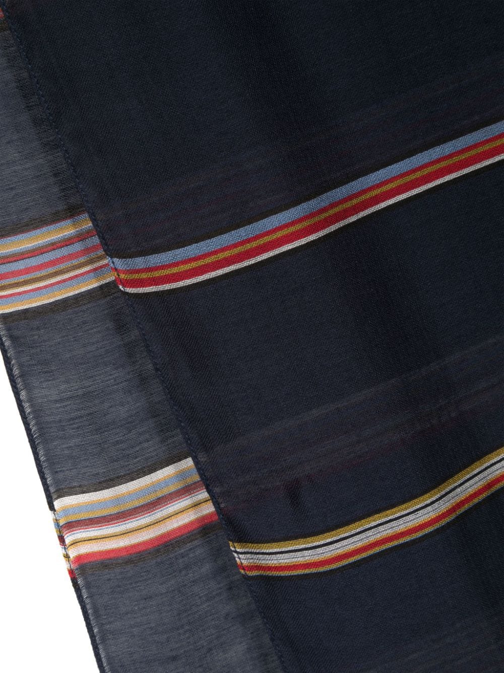Paul Smith striped semi-sheer scarf - Blauw