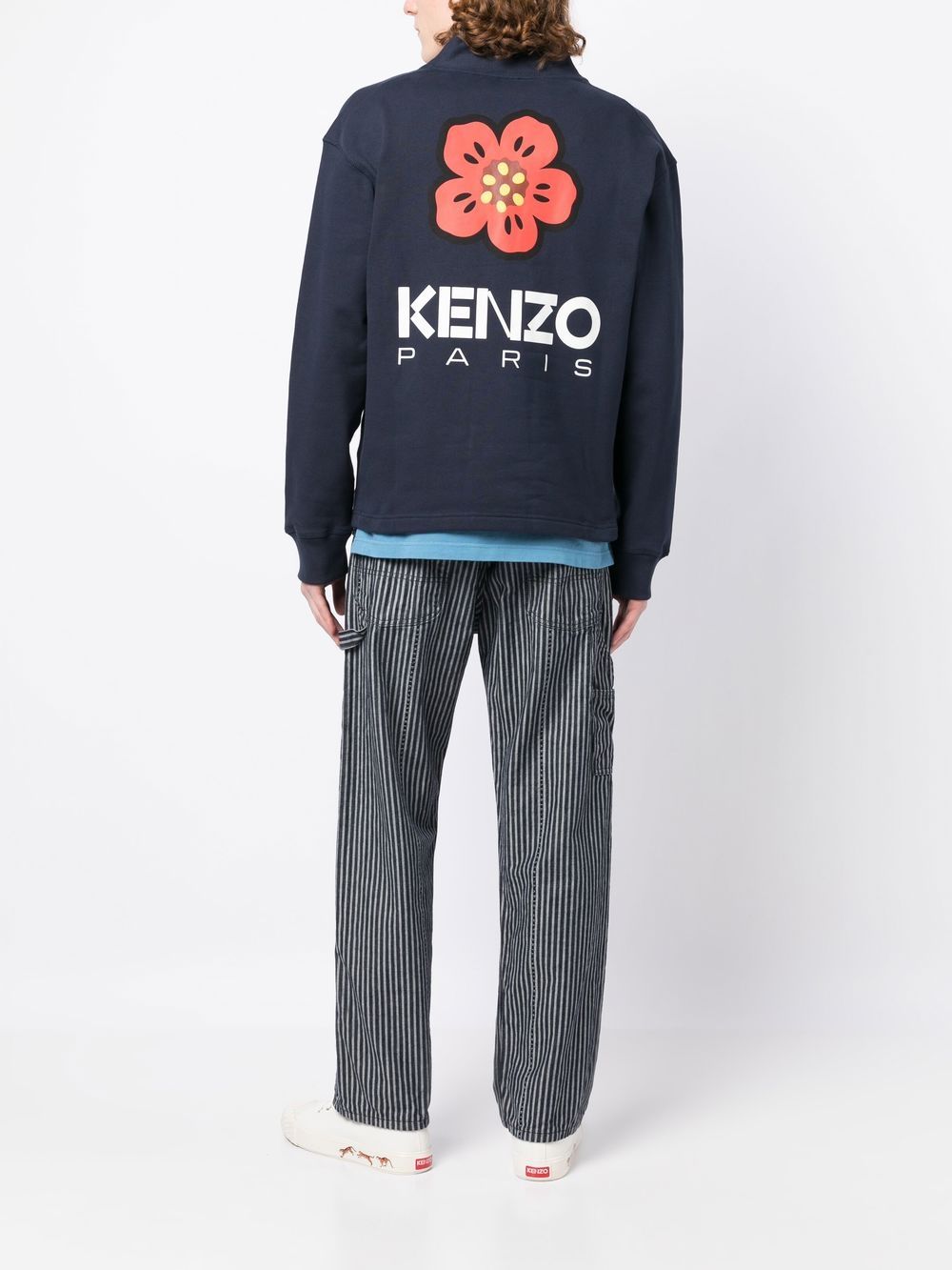 Kenzo Vest met bloemenprint - Blauw