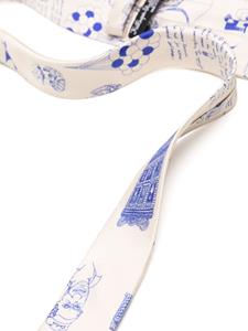 KidSuper drawing-print silk tie - Beige