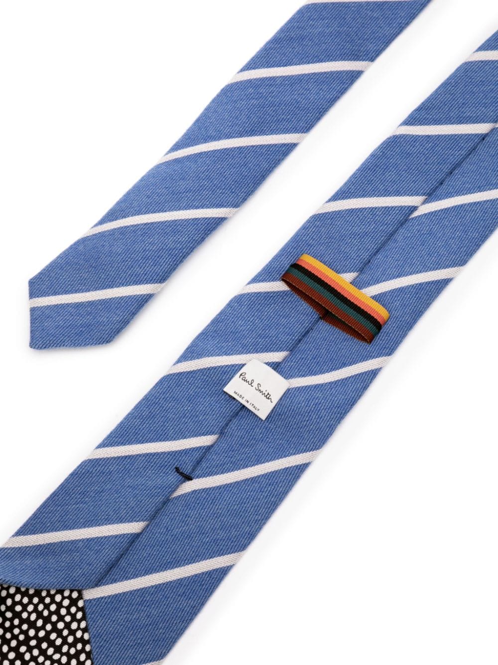 Paul Smith pointed-tip striped tie - Blauw