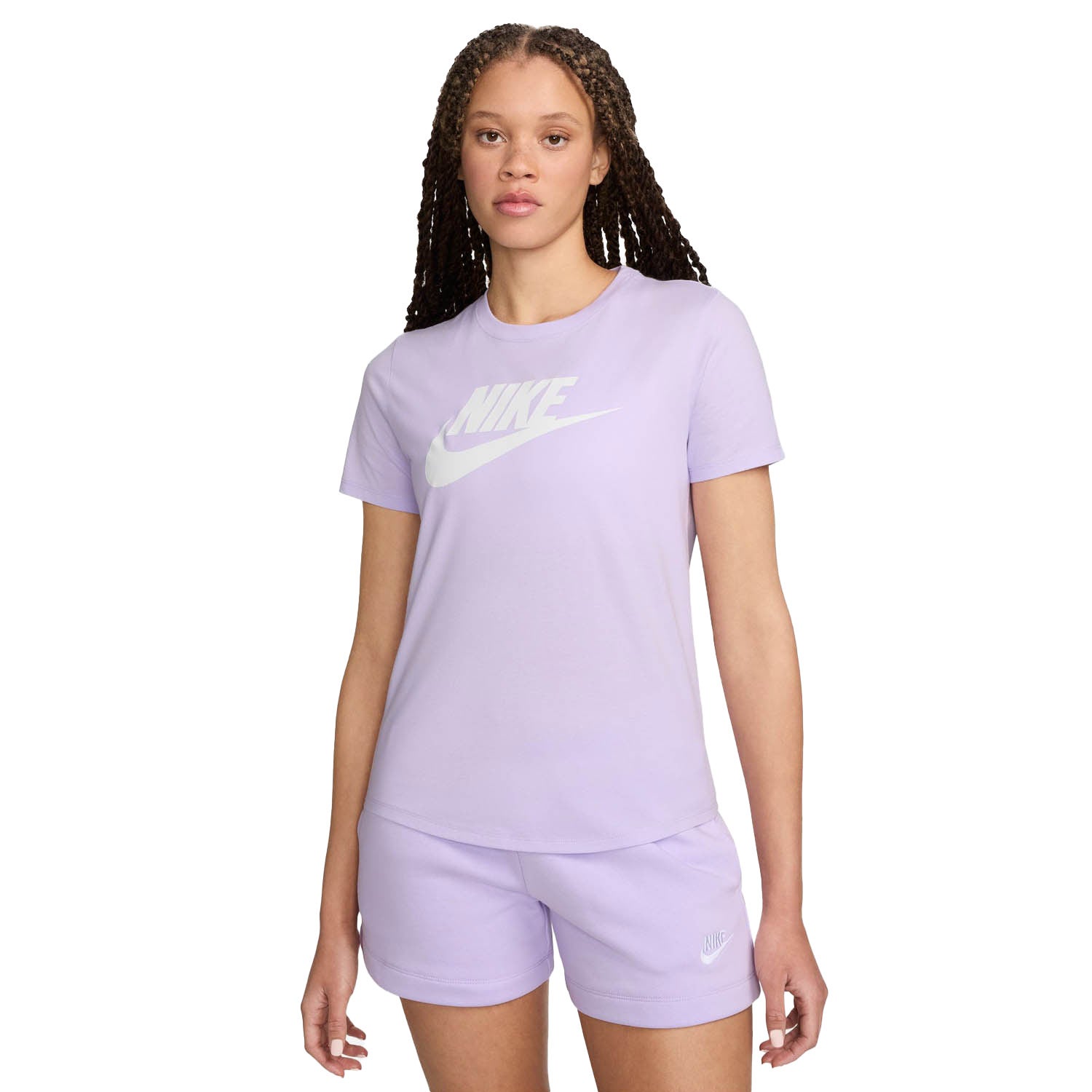 NIKE Sportswear Essentials Logo T-Shirt Damen 545 - violet mist/white