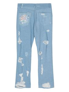 Collina Strada sequin-detail distressed jeans - Blauw