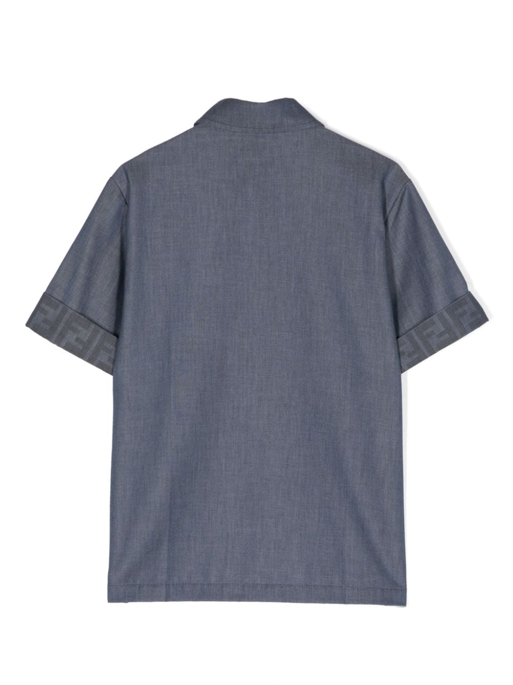 Fendi Kids Shirt met geborduurd logo - Blauw