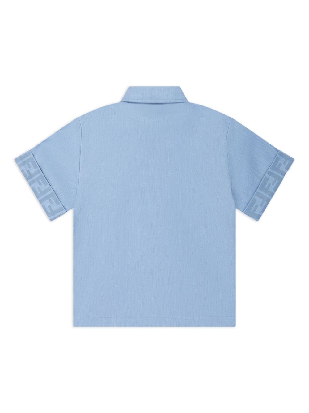 Fendi Kids Katoenen shirt met FF-logo - Blauw