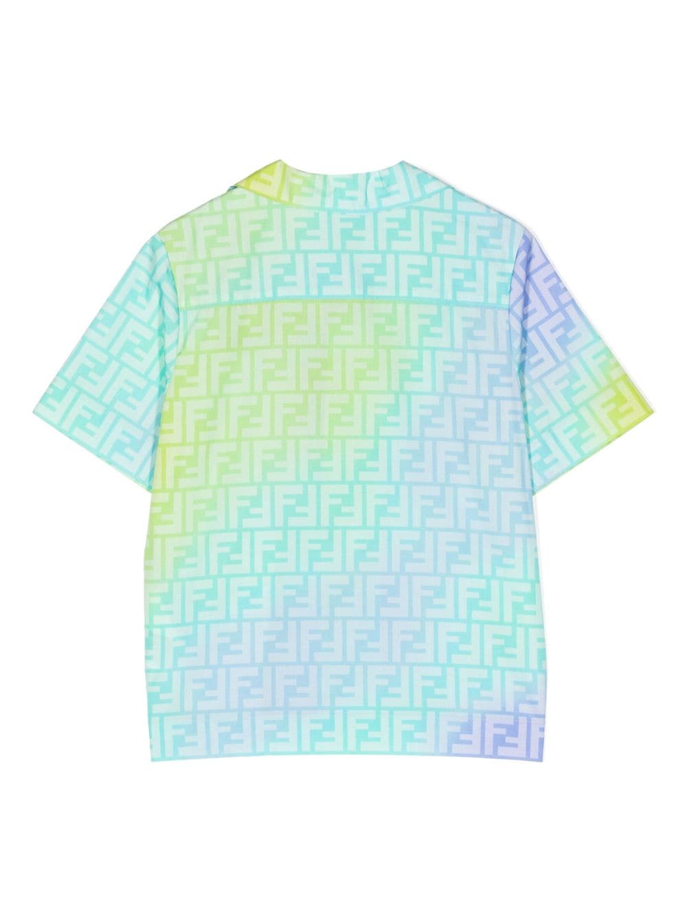 Fendi Kids Shirt met monogram - Blauw