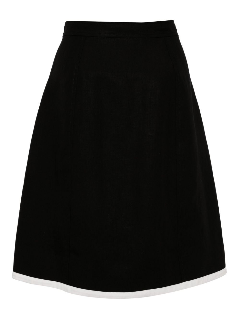 Paul Smith linen wrap skirt - Zwart