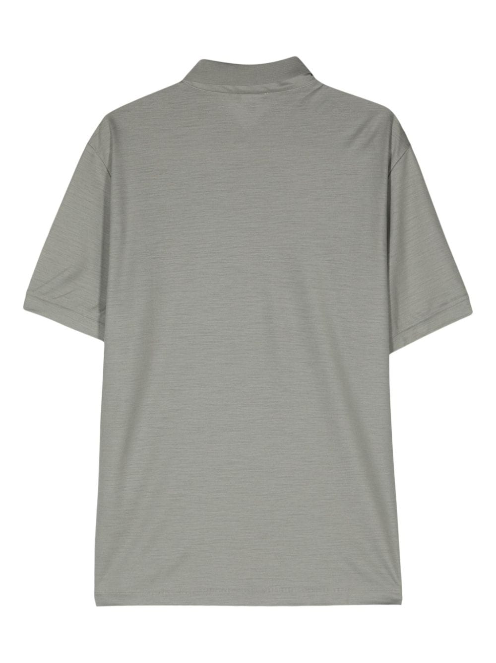 Giorgio Armani short-sleeve wool polo shirt - Groen