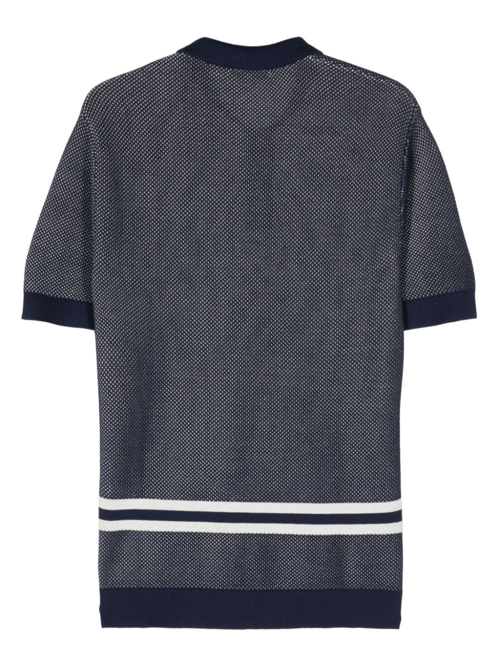 Maison Kitsuné Fox-motif cotton polo shirt - Blauw