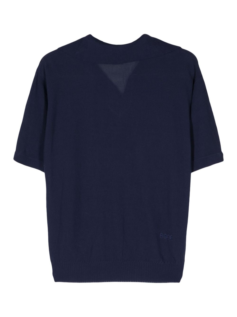 BODE fine-knit cotton polo shirt - Blauw