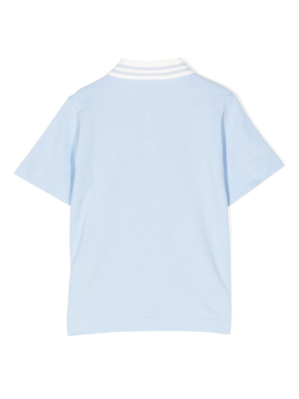 Fendi Kids Poloshirt verfraaid met logo - Blauw