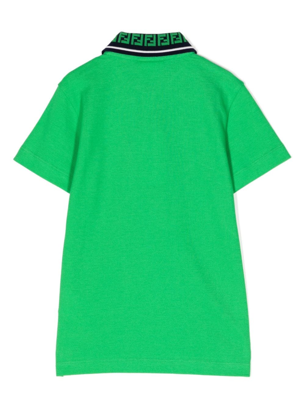 Fendi Kids Poloshirt met geborduurd logo - Groen