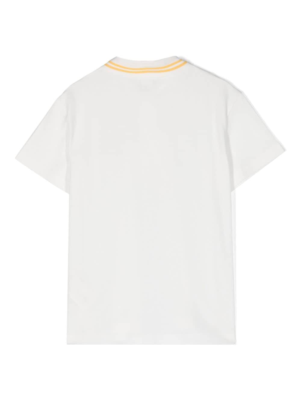 Fendi Kids Katoenen poloshirt met geborduurd logo - Wit