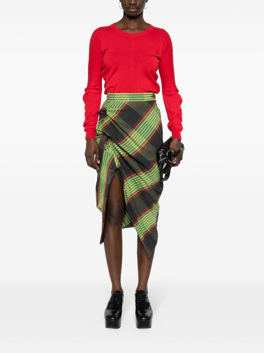 Vivienne Westwood Combat Tartan-motif skirt - Groen